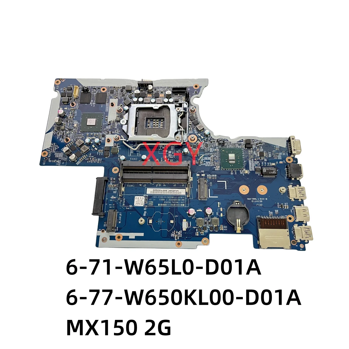 

Материнская плата для ноутбука Hasee K660D W650KL W650K 6-71-W65L0-D01A 6-77-W650KL00-D01A MX150 2G системная плата 100% ТЕСТ ОК