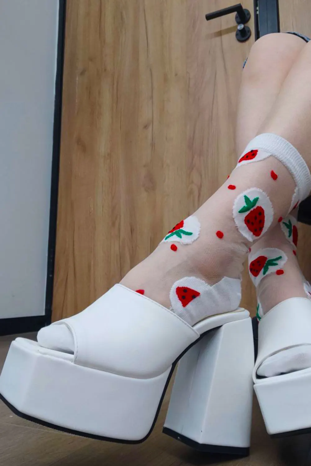 GIGIFOX Brand New Big Size 43 Summer White Chunky Heeled Mules High Heels Sexy Party Platform Heel Sandals Shoes For Women 2022
