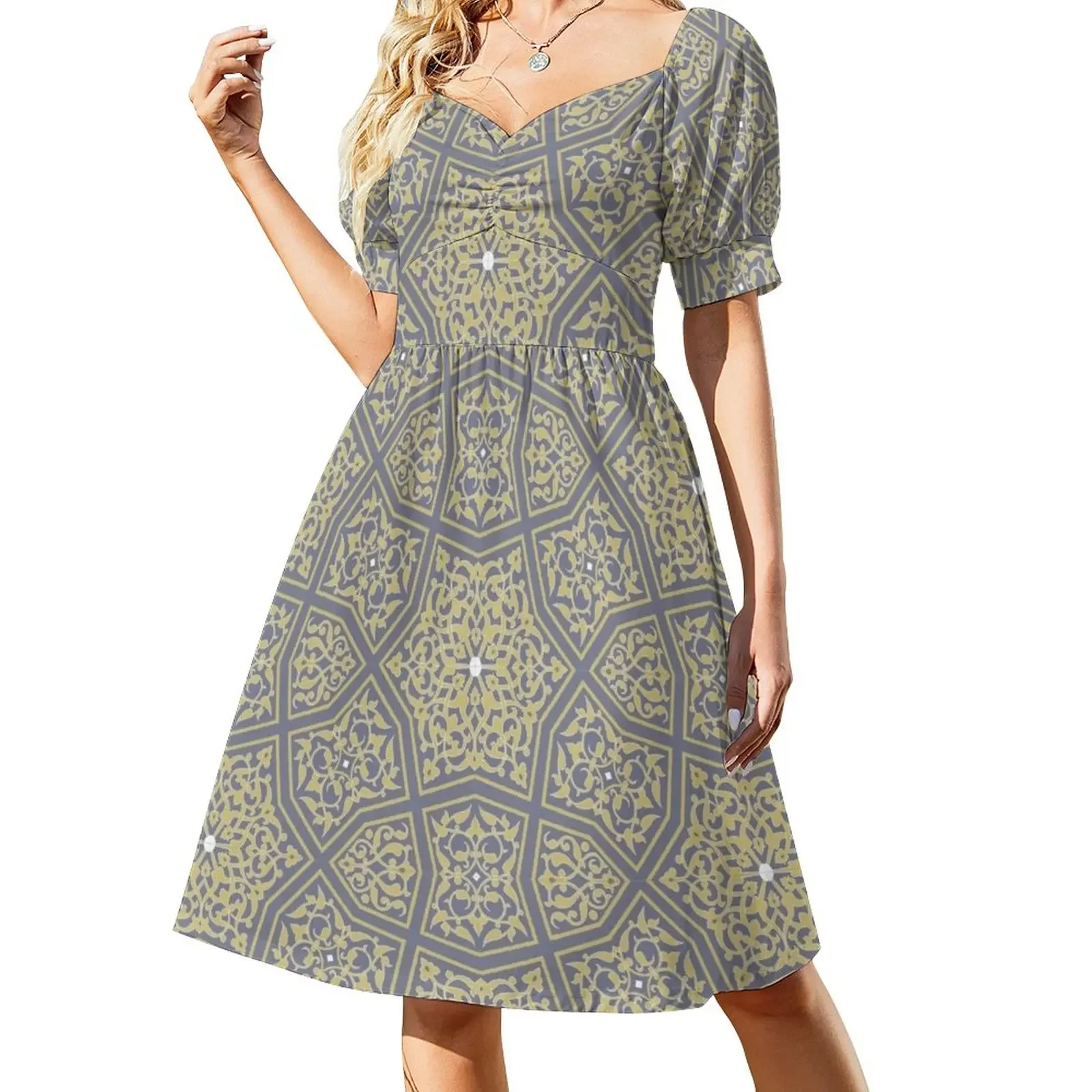 

geometric patterns 869 Sleeveless Dress Dress vintage Long dresses Clothing female