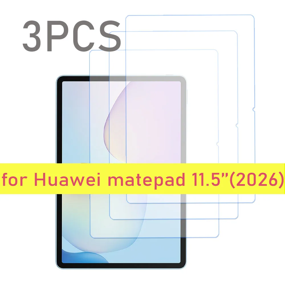 3-Pack Tempered Glass Screen Protector for 11.5 Tablets - HD Anti-Scratch Protective Film