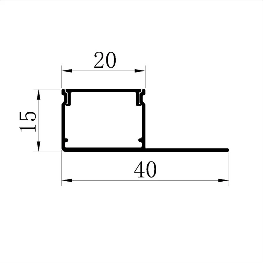 1m/pcs Gypsum Ceiling Light Led Aluminum Channel Led Strip Plaster in Led Profile Drywall Aluminium Profile light drywall