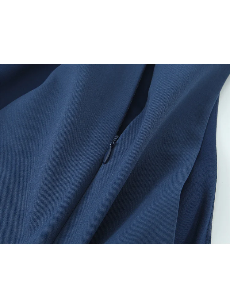 New Women Sexy Sleeveless Short Dress Fashion Solid Color A Line Hem Ruffle Halter Mini Dress Female Chic Zipper Party Clothing