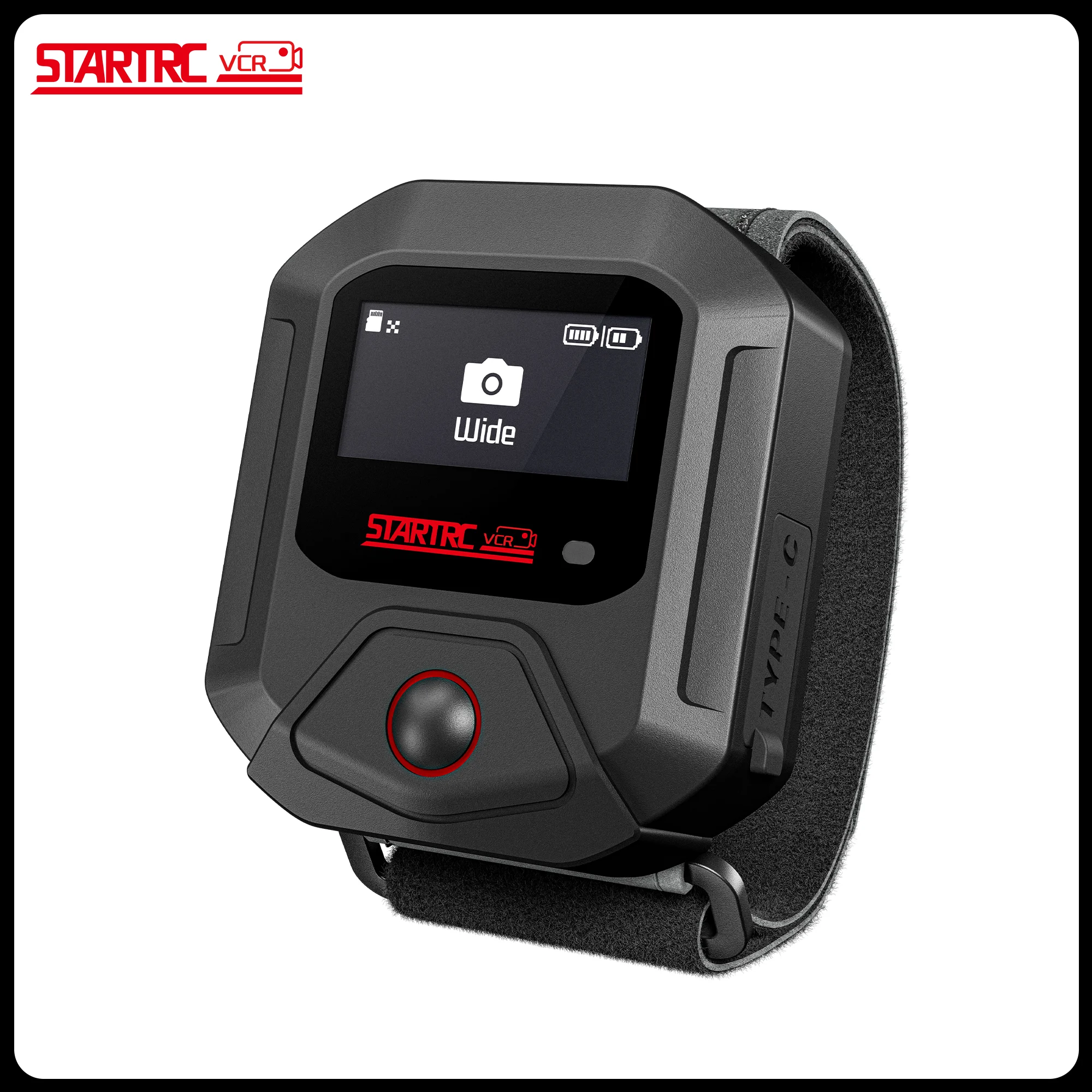 Contrôleur portable pour GoPro Hero 13 avec dragonne, affichant l'écran et les boutons.