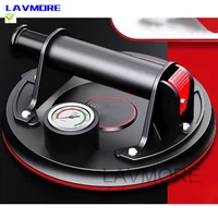 8 Inch Vacuum Suction Cup with Copper Handle Heavy Duty Lifter for Granite Tile Glass Manual Lifting with pressure gage 2