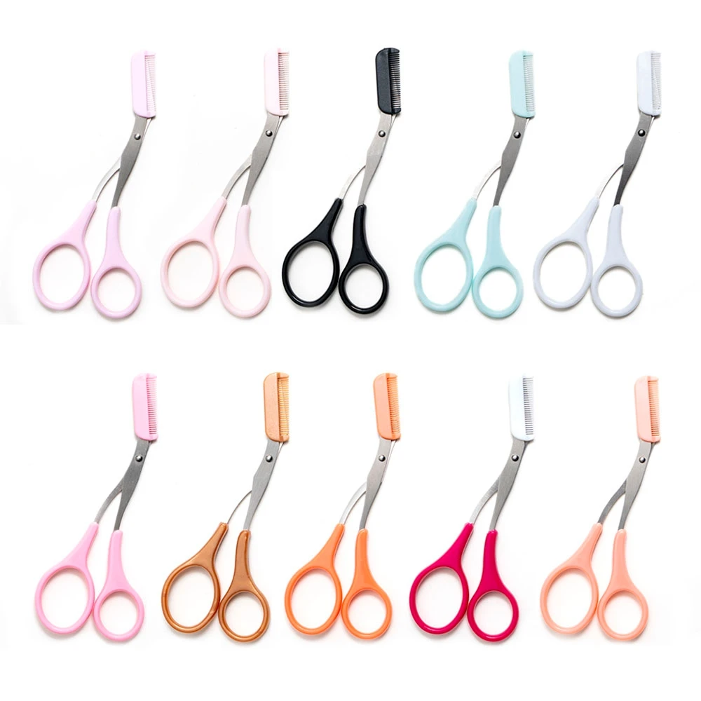 Stainless Steel Facial Hair Removal Shaver Cutter Eyebrow Trimmer Scissors Color Titanium Comb Removable Makeup Accessories eyebrow trimmer set eyebrow trimmer eyebrow razor set hair shaver eyebrow razor facial hair remover eyebrow scissors stainless steel scissors hair remover eyebrow trimmer blade