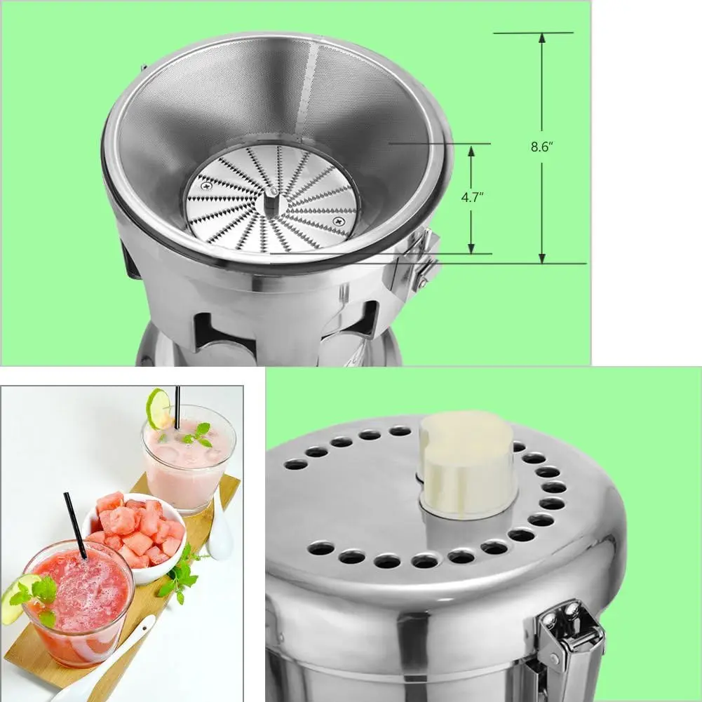 Fruit and Vegetables Juice Maker, Commercial Juice Extractor Stainless Steel Heavy Duty 5