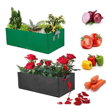 Plant Grow Bags Square Raised Garden Bed Flowers vegetable Bag Pot Planting beds for the garden Tool Jardin C2