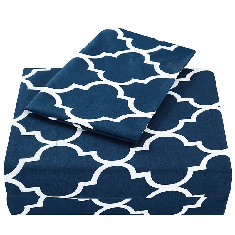 European Style Printed Queen Size Fitted Sheet Set Soft Comfortable Bed Sheets Set Elegant Skin-friendly Bedsheets Set Durable 5
