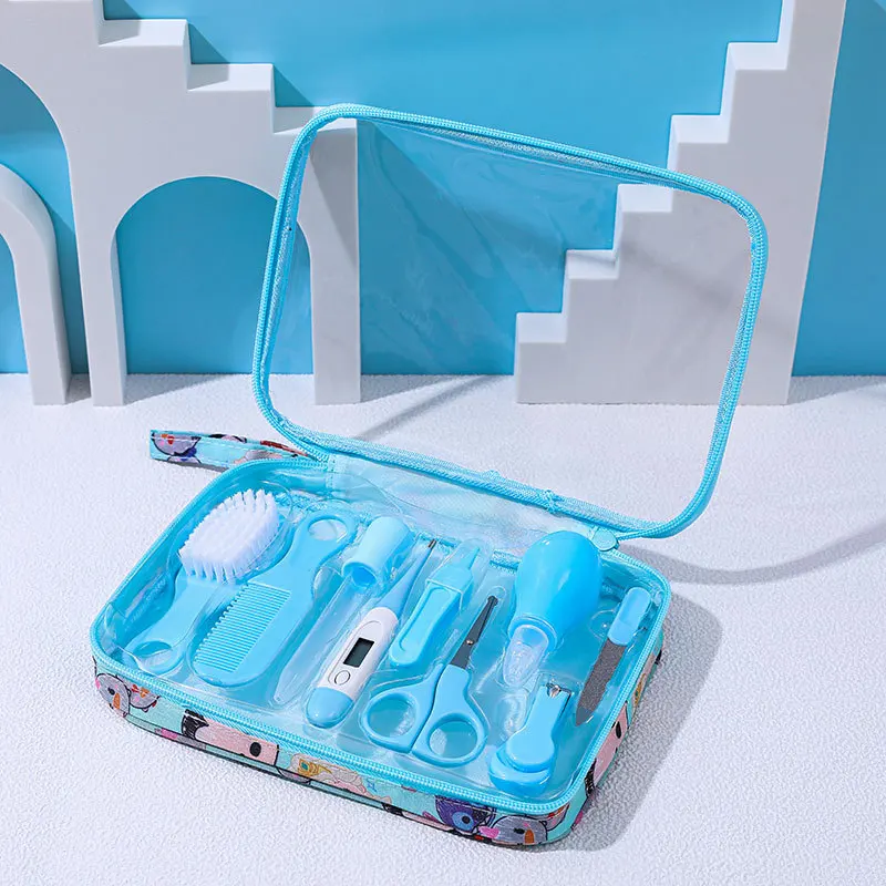 Nail Care Kit 5/6/8/9pcs/set Baby Care Kit Nail Scissors Hair Cut Thermometer Grooming Brush Clipper