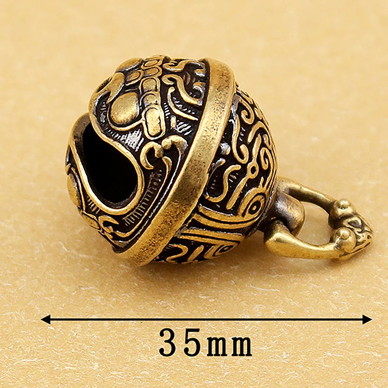 Lucky Brass Handicraft Die Casting Drop Bell Key Car Button Wind Bell Sect Bronze Creative Gift wind bell pendant,animal bells,copper bells,vintage jingle bells