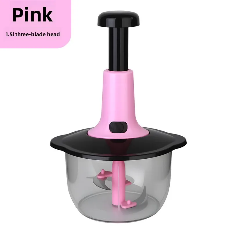 קוצץ ירקות ידני רב תכליתי למטבח, לטחינה, קיצוץ ופריסה של שום וג'ינג'ר, עם מיכל גדול