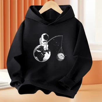 Kids Astronaut Cartoon Hoodie 1