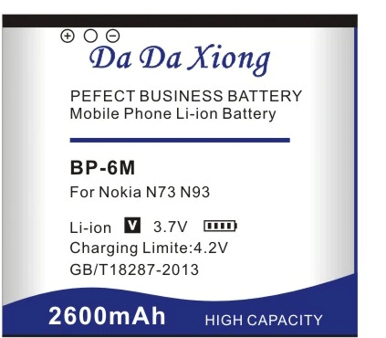 Dadaxiong 2600Mah Bp-6M Batteria Per Nokia N73 N77 N93 N93S6151 6233 6234 6280 6288 9300 9300I Phone Bateria