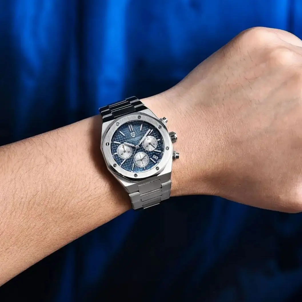 Pagani Design 2024 New Vk63 Men's Quartz Watch 40mm Sapphire Stainless Steel Waterproof 20bar Luminous C3 Sports Chronograph, Alina Gadgets