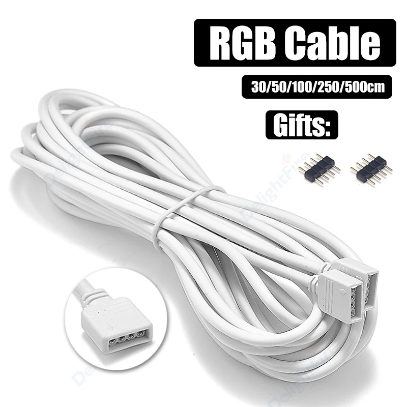 4Pin RGB LED Connector Cable Cord Wire LED Strip