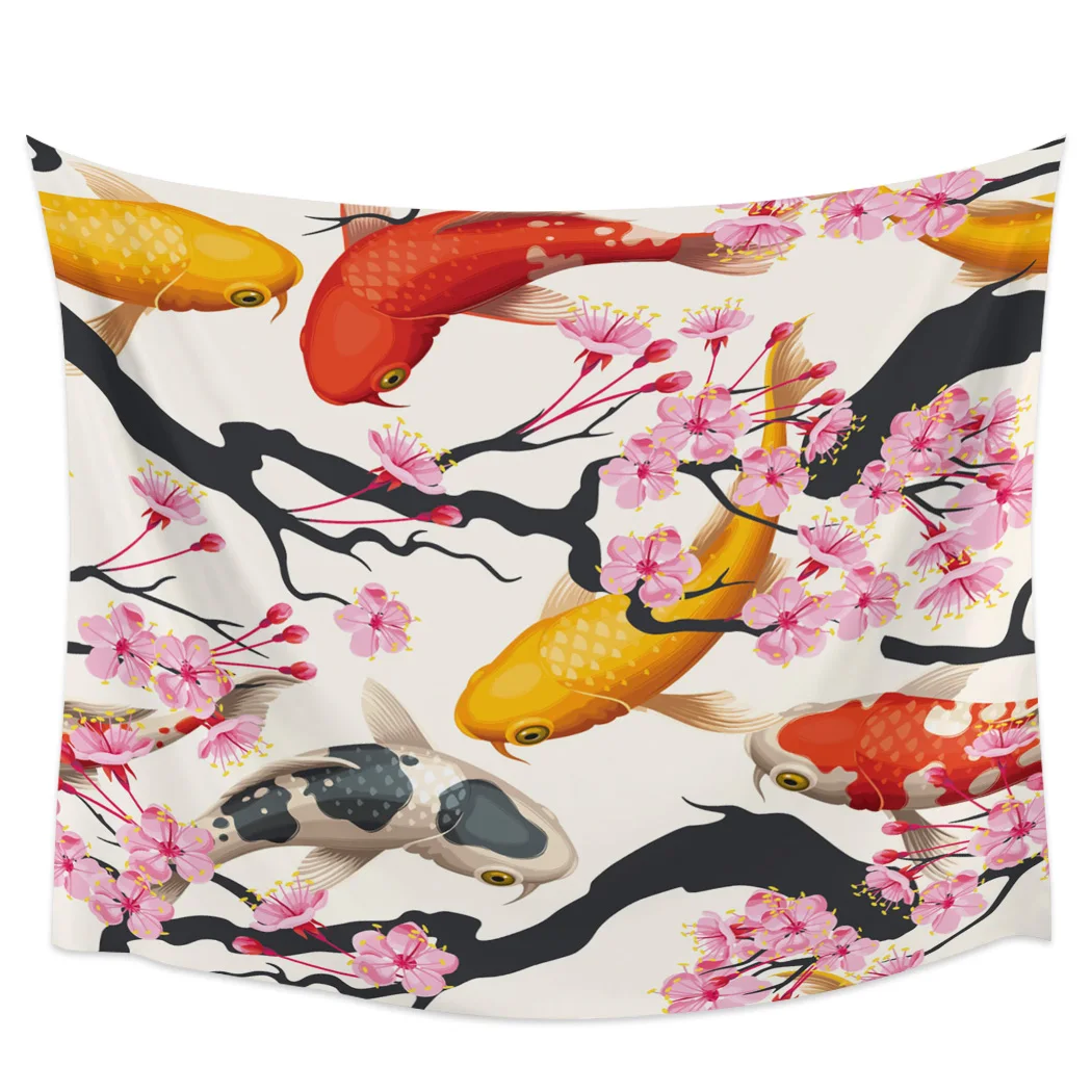 桜の花と蝶のタペストリー,壁掛け,ヒッピー,吊り下げ,室内装飾,寝室,大