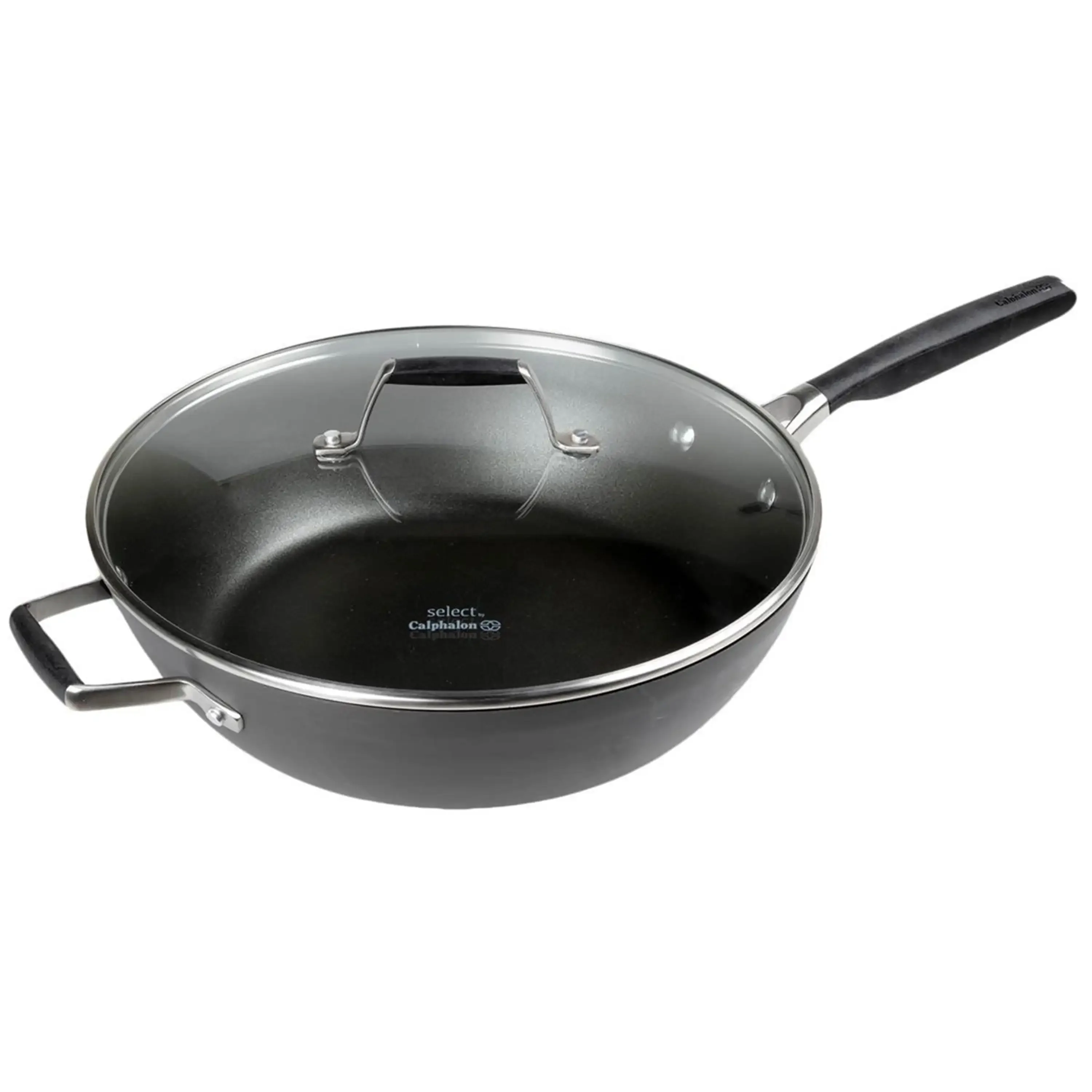 

Select by Calphalon AquaShield Nonstick 12-inch Frying Pan with Lid cast iron cookware