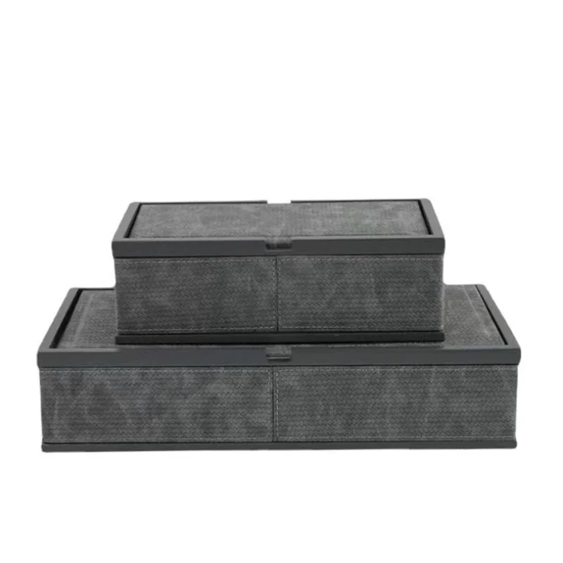 Wooden Jewelry Box Large Surface Exquisite Leather Multi Functional Organizer Luxury Jewelry Storage Box Packaging Supplies