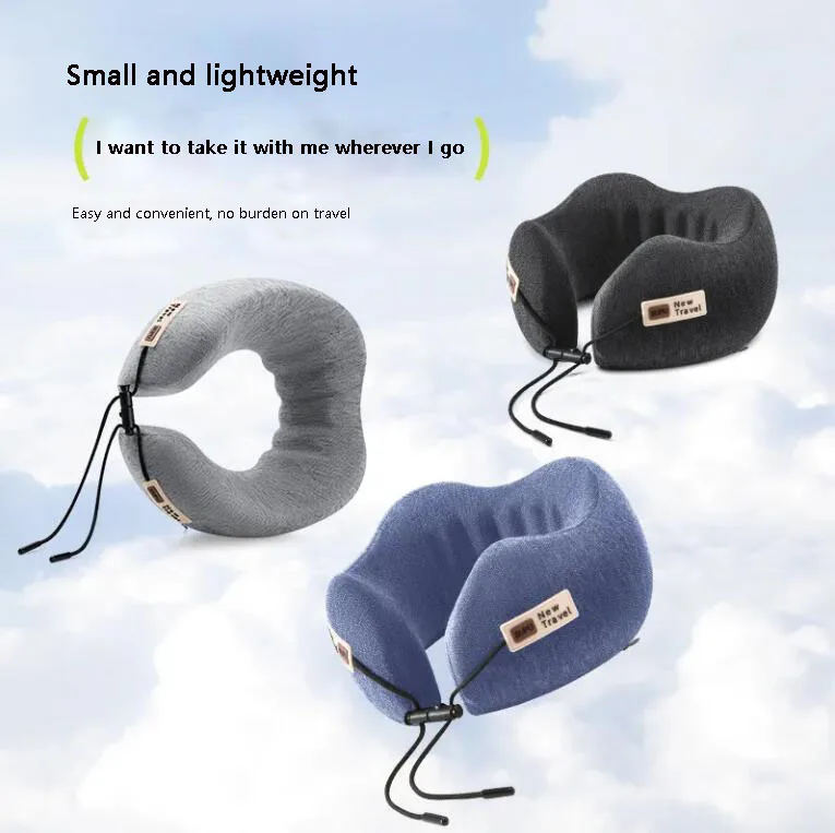 U Shaped Memory Foam Neck Pillows Soft Slow Rebound Space Travel Pillow Sleeping Airplane Car Pillow Cervical Healthcare Supply 4
