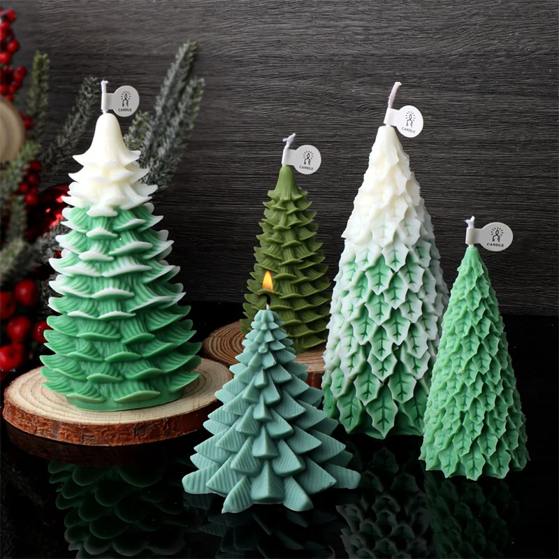 Silicone Pine Tree Mold for DIY 3D Christmas Candle Crafting