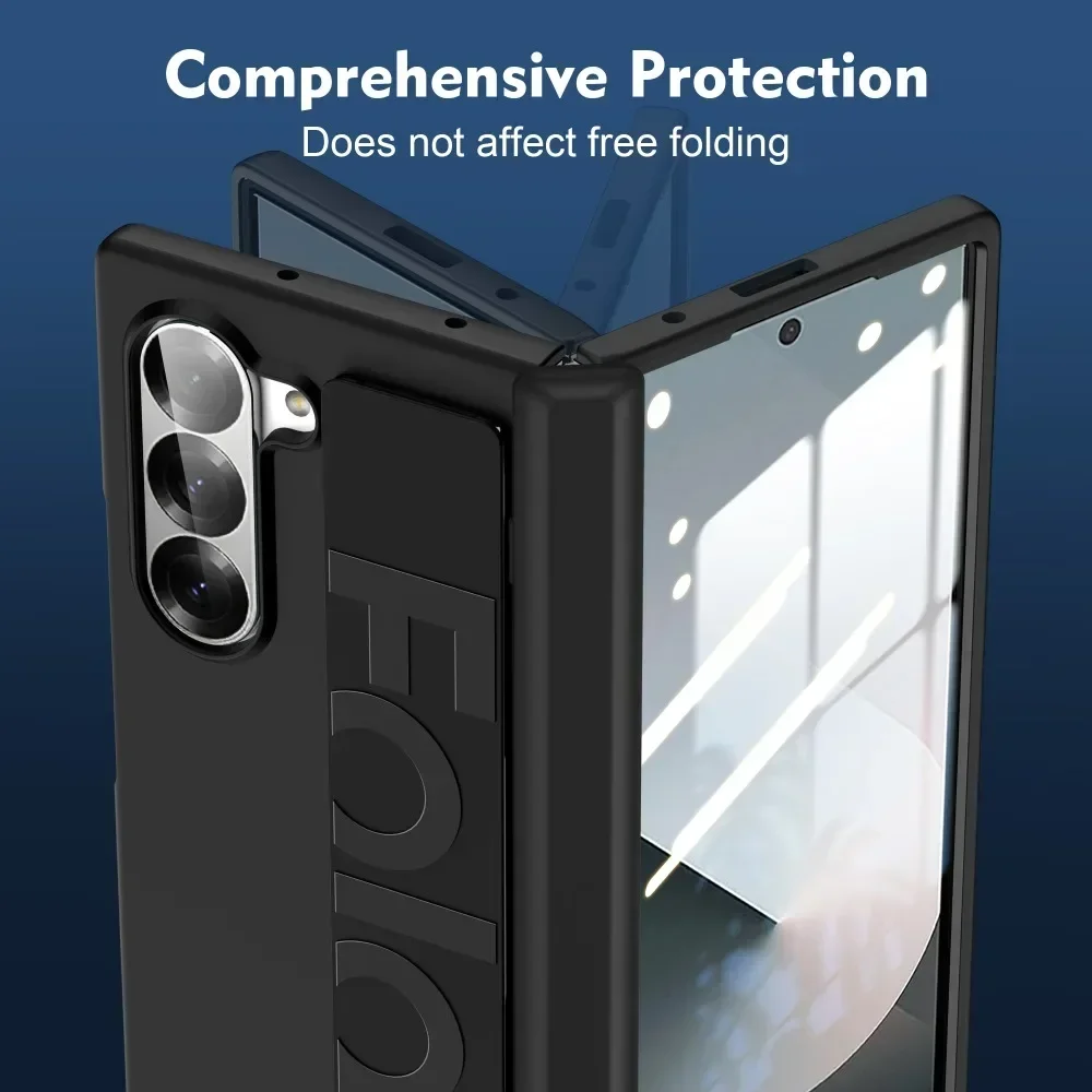 Shockproof Premium Matte Phone Case with Elastic Wrist Strap and Hinge Protection
