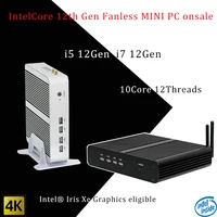 12th/13th Gen Fanless MINI PC i5-1235U/i5-1334U/i7-1255U TMP 2.0 win11 10Core 12Threads DDR4  MAX 64GB windows 11 Freeshipping 1