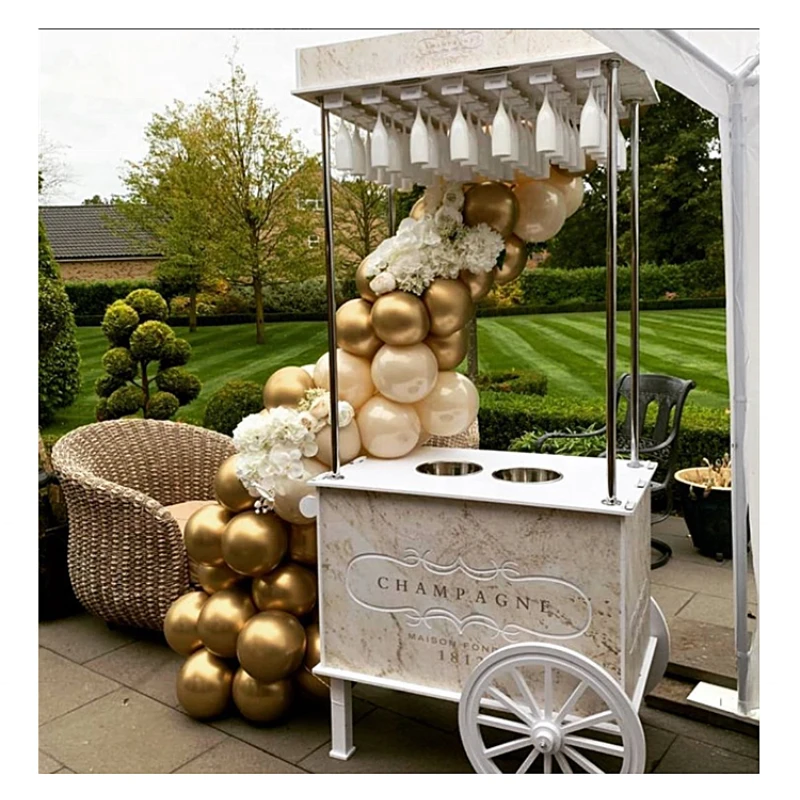 

Birthday Cart Party Event Champagne Cart Manufacturer For Wedding Decor