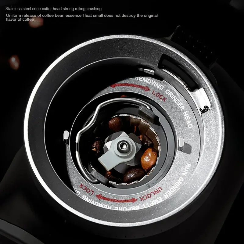Cone wheel coffee bean grinder electromechanical grinding powder Italian home 3