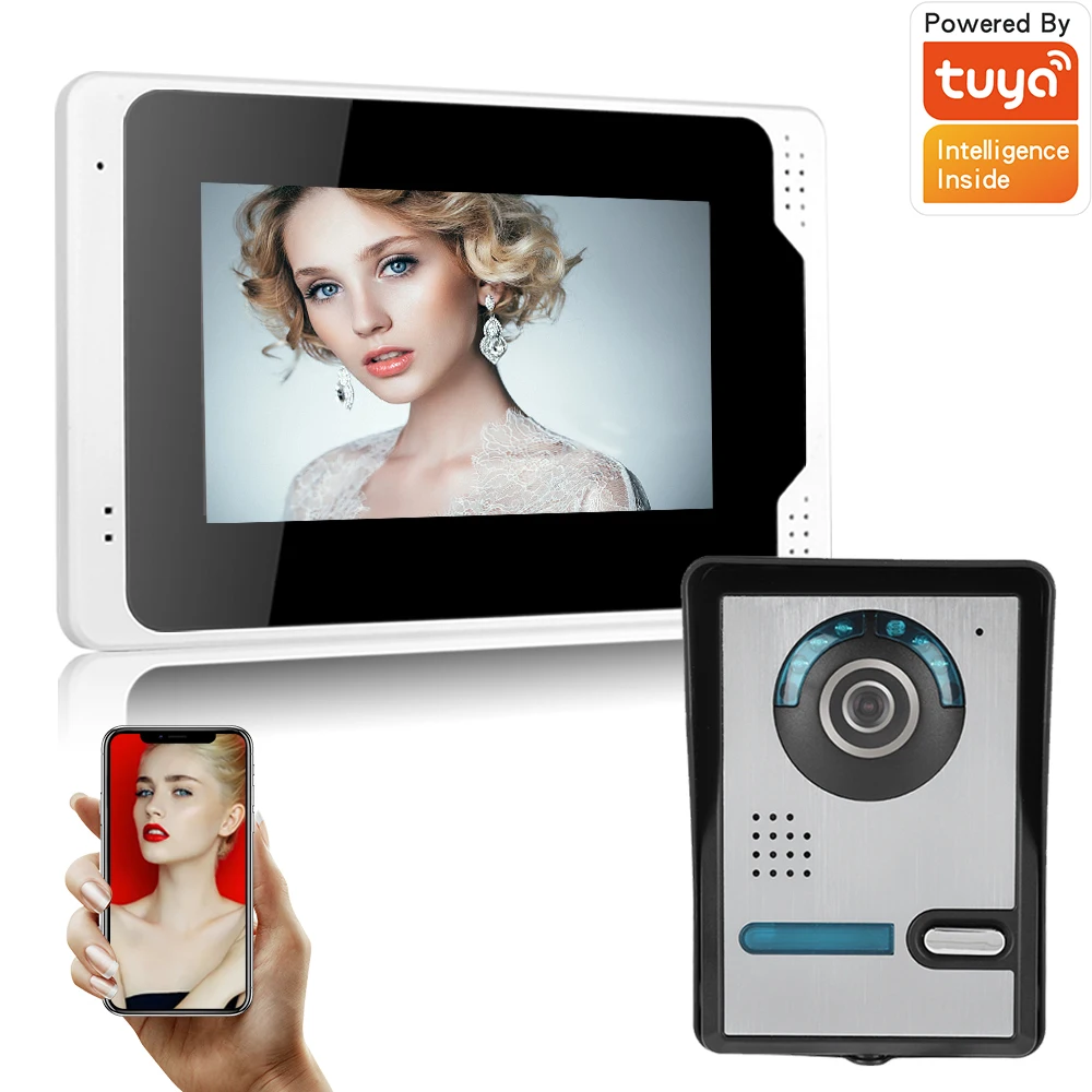 

SYSD WIFI Video Doorbell Wired 7 inch Touch Screen Monitor Intercom for Home with 1080P Camera Sensor