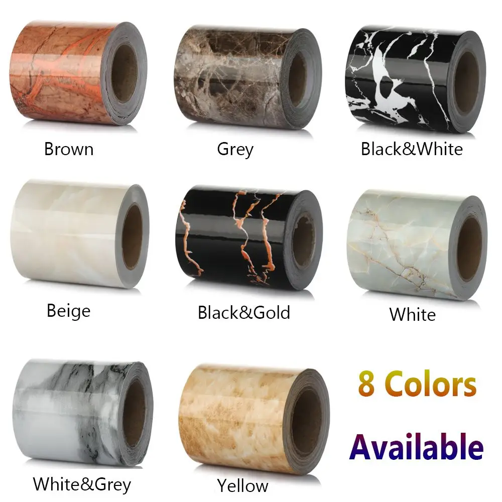 Waterproof Marble Wall Border Stickers for Living Room