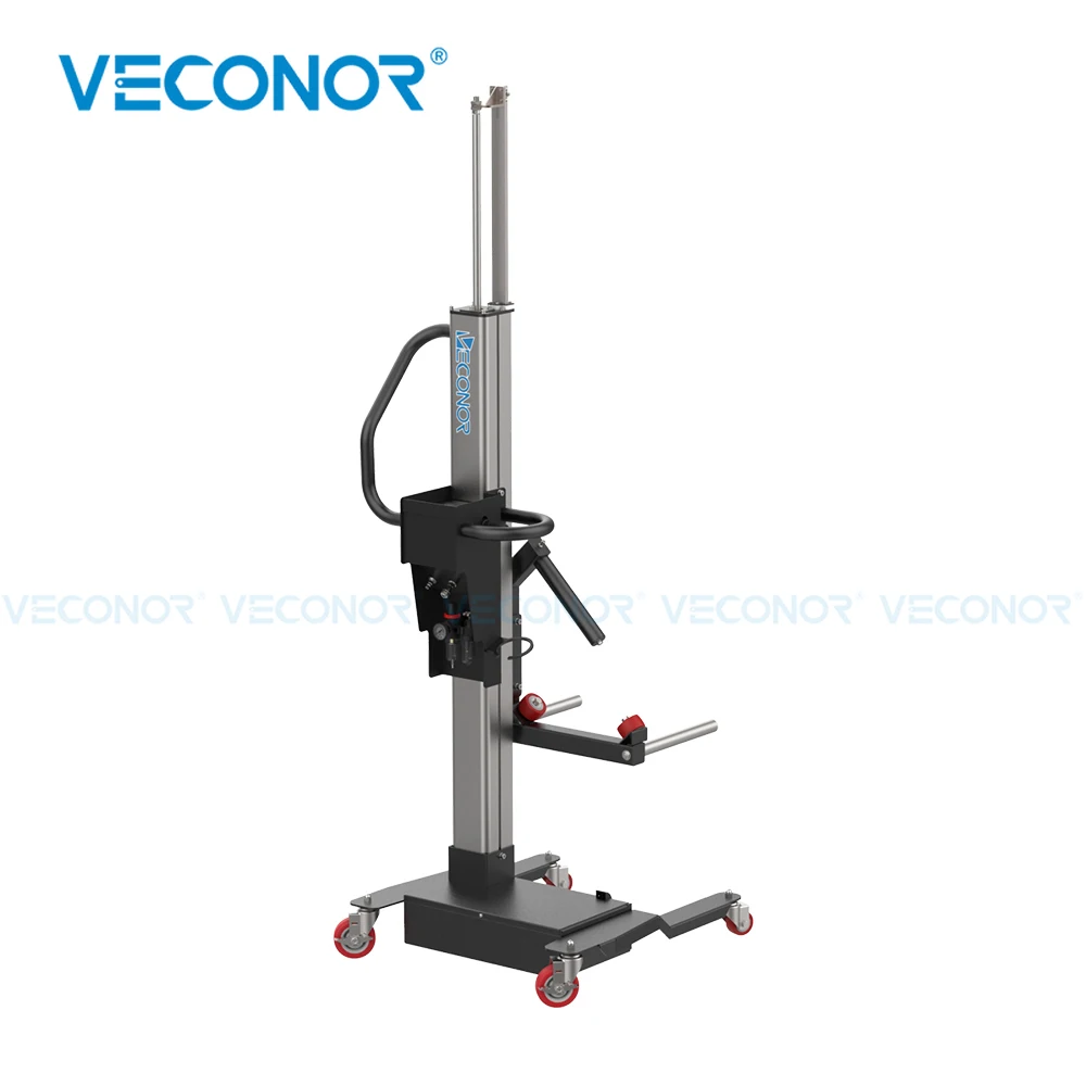 Pneumatic Mobile Wheel Lifter Air Tire Lifting Cart For Tire Storage Tire Installation or Wheel Balancer