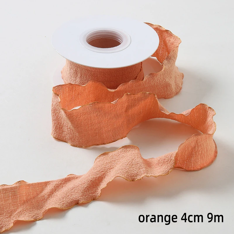 Candy Color Wavy Edge Yarn Ribbon for Gift Wrapping & DIY Crafts - 10 Yards