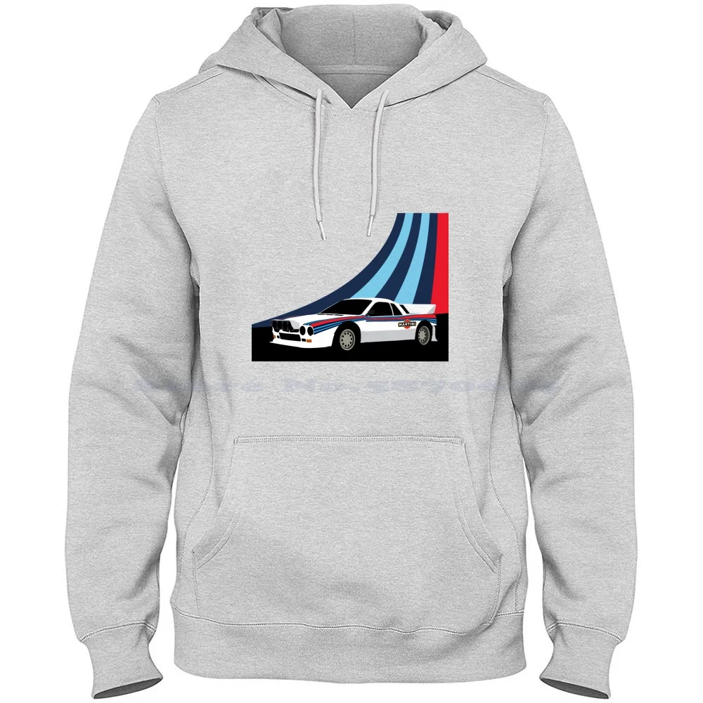 Lancia 037 Martini 100% Cotone Felpa Con Cappuccio Lancia 037 Gruppo B Racing Rallye Lancia Martini