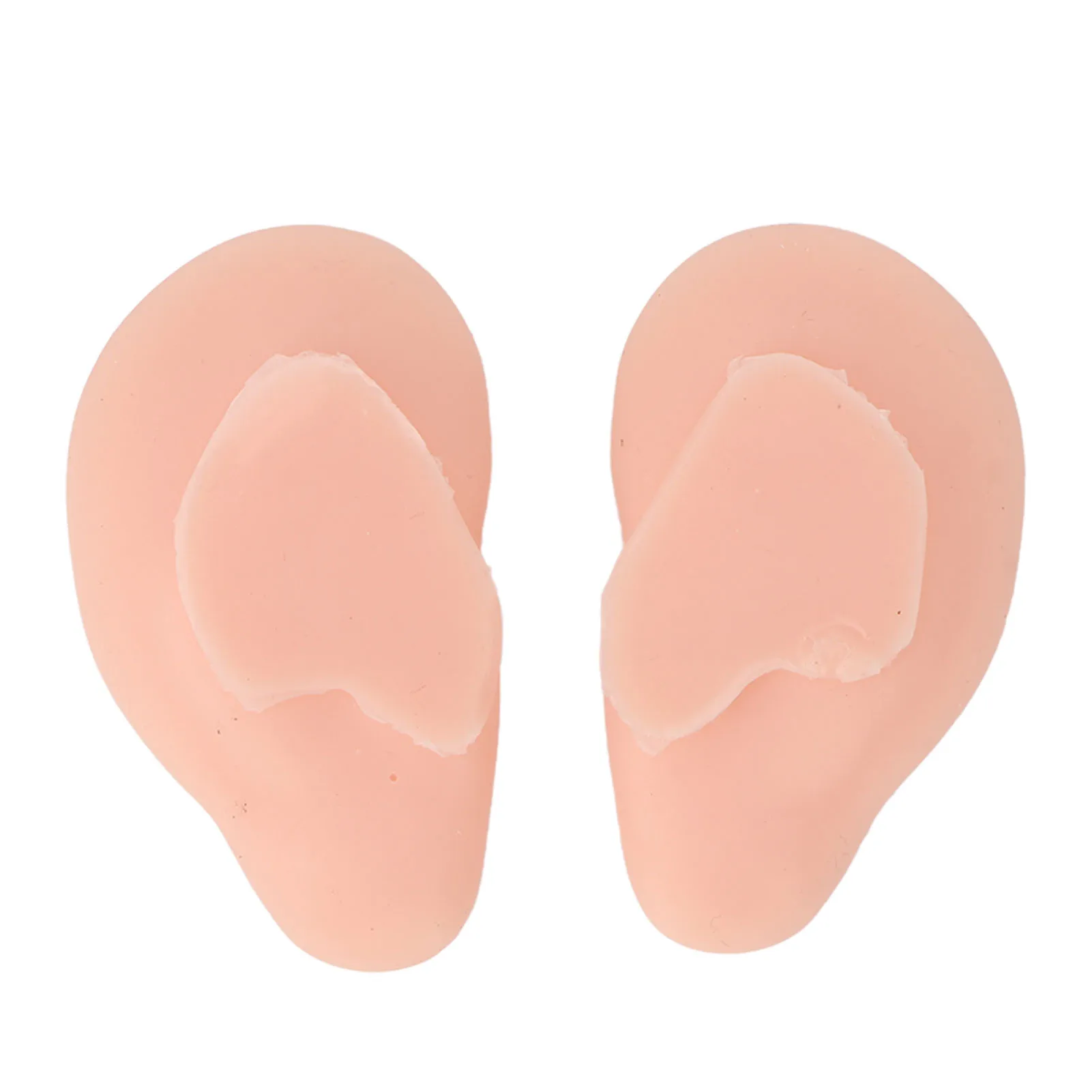 Body Piercing Practice Model 1 Pair Silicone Ear Model Soft Flexible Simulation for Earrings Display Piercing Exercise