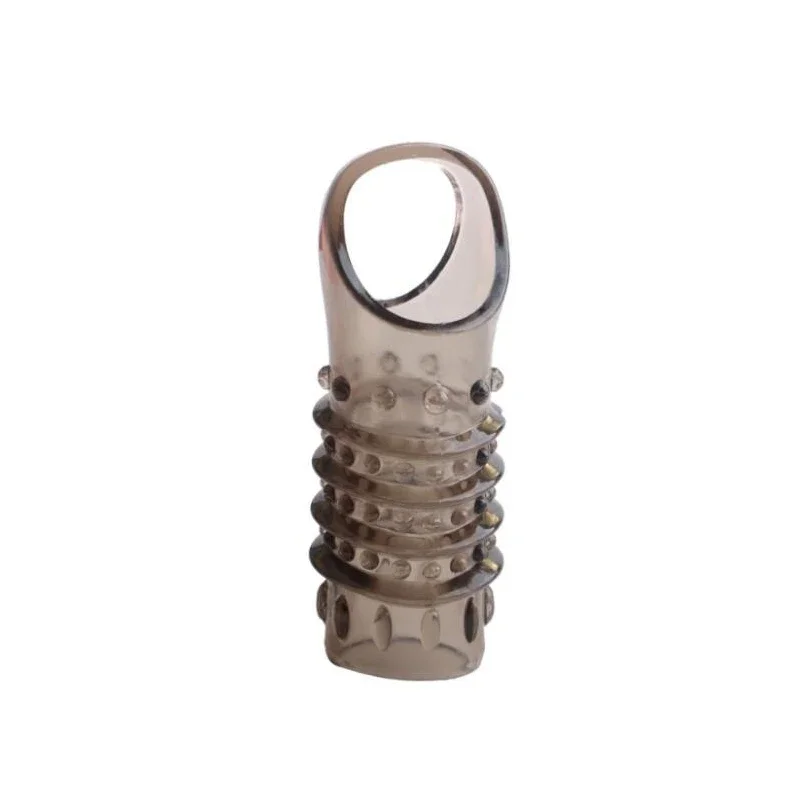 Penis Sleeve Reusable Delay Condom Bold elongated Penis Sleeve Extension Extend Dildo Adult Anal Plug Sex Toys For Men