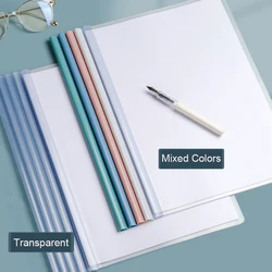 A4 Water Drop Transparent Folder Trolley Clip Report Folder File Case Presentation Folder Resume Folder Business Supplies