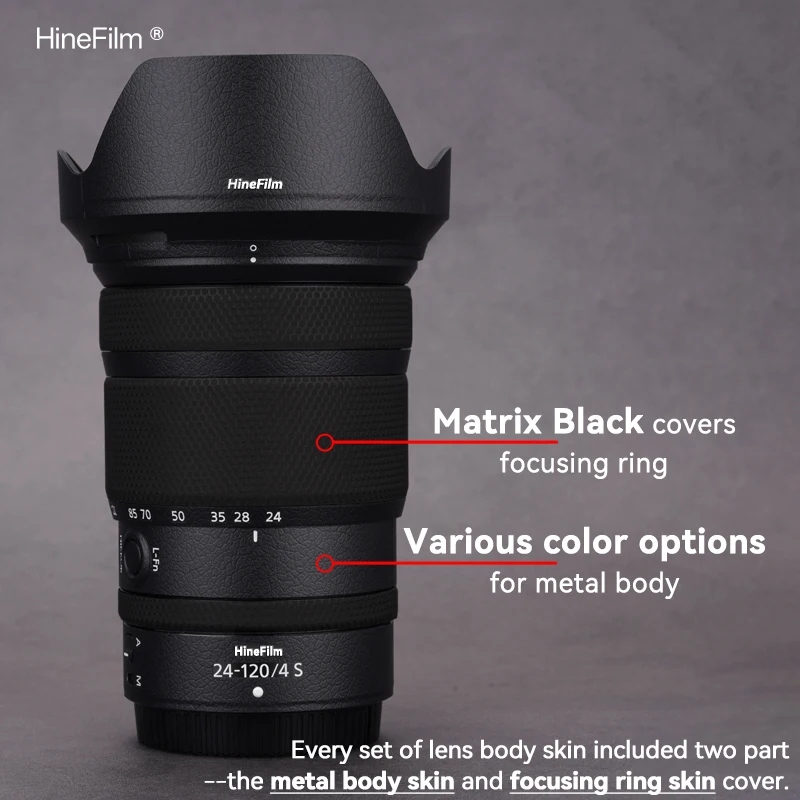 니콘 24-120F4 렌즈용 하인필름 스킨, 니콘 Z 24-120mm f/4 S 렌즈용 Z 24-120 F4S 랩 커버, 프리미엄 스티커 24 120 스킨