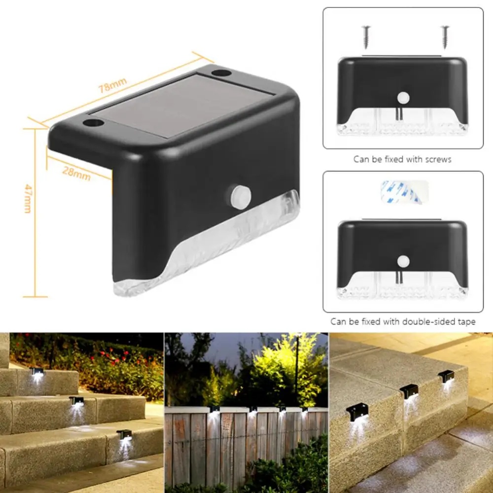 solar street light Solar LED Light Outdoor Garden Stair Wall Lights Waterproof Solar Power Garden Step Fence Yard Patio Decoration Led Solar Lights solar ground lights