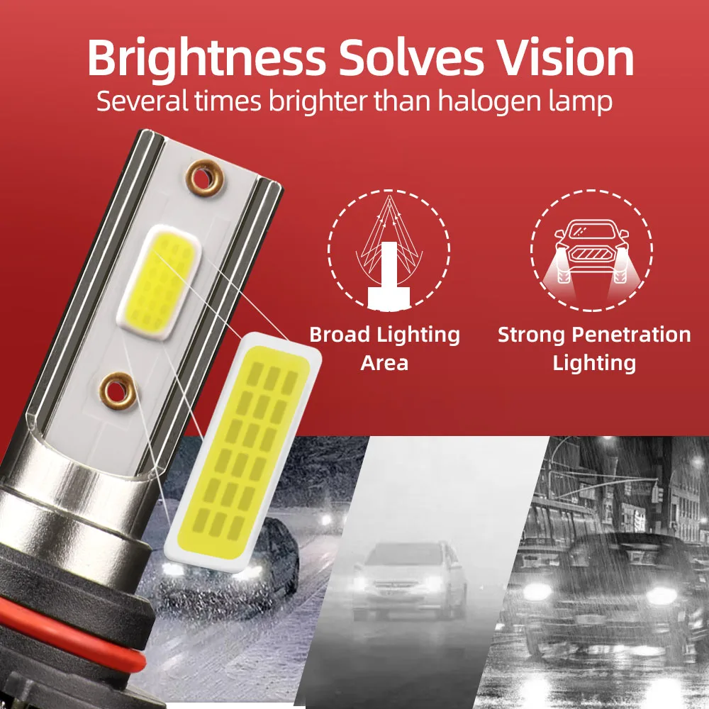 40000LM Canbus LED Car Headlight 6000K White High Low Beam Car Lamps 12V For Hyundai ix20 2010-2014 2015