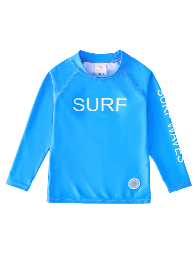 Swimming T Shirt Boy Girl Children's Swimwear UPF50 UV Protection Beach Bathing Suit Long Sleeve Swimsuit Top Kids Rashguard girls swimsuit
