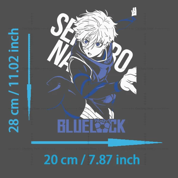 BLUE LOCK 애니메이션 맞춤 패치 Bachira Meguru 옷에 스티커 다리미 패치 줄무늬 아플리케 Flex fusible transfer