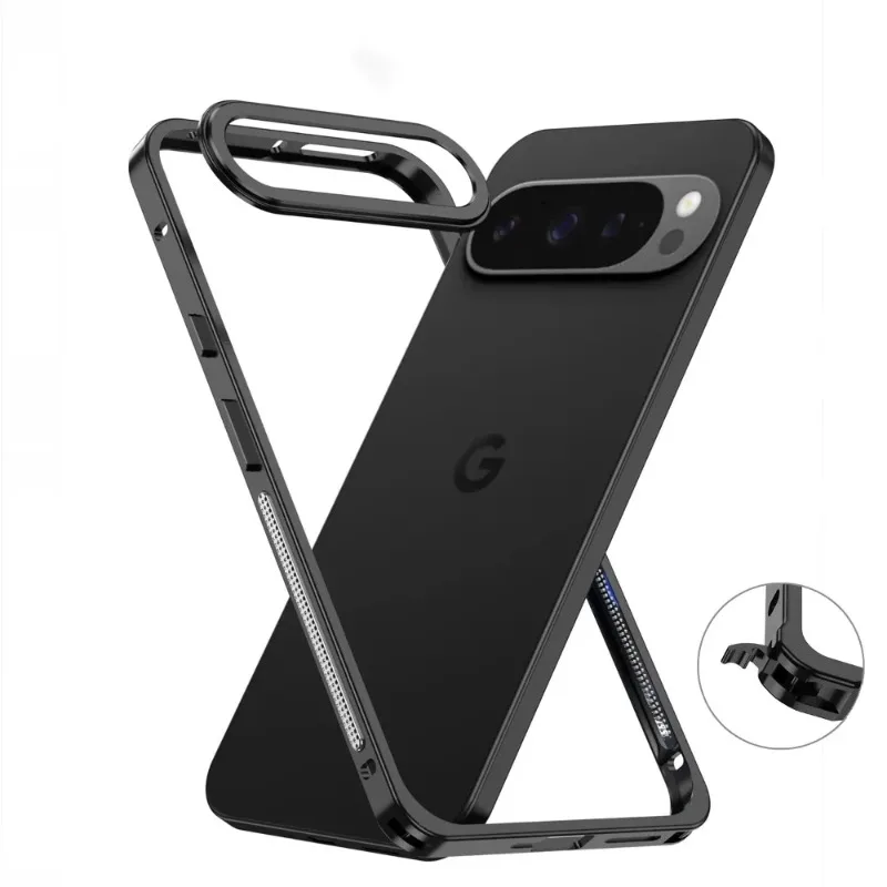 Luxury Matte Metal Heat Dissipation Shockproof Aluminum Alloy Bumper Cover