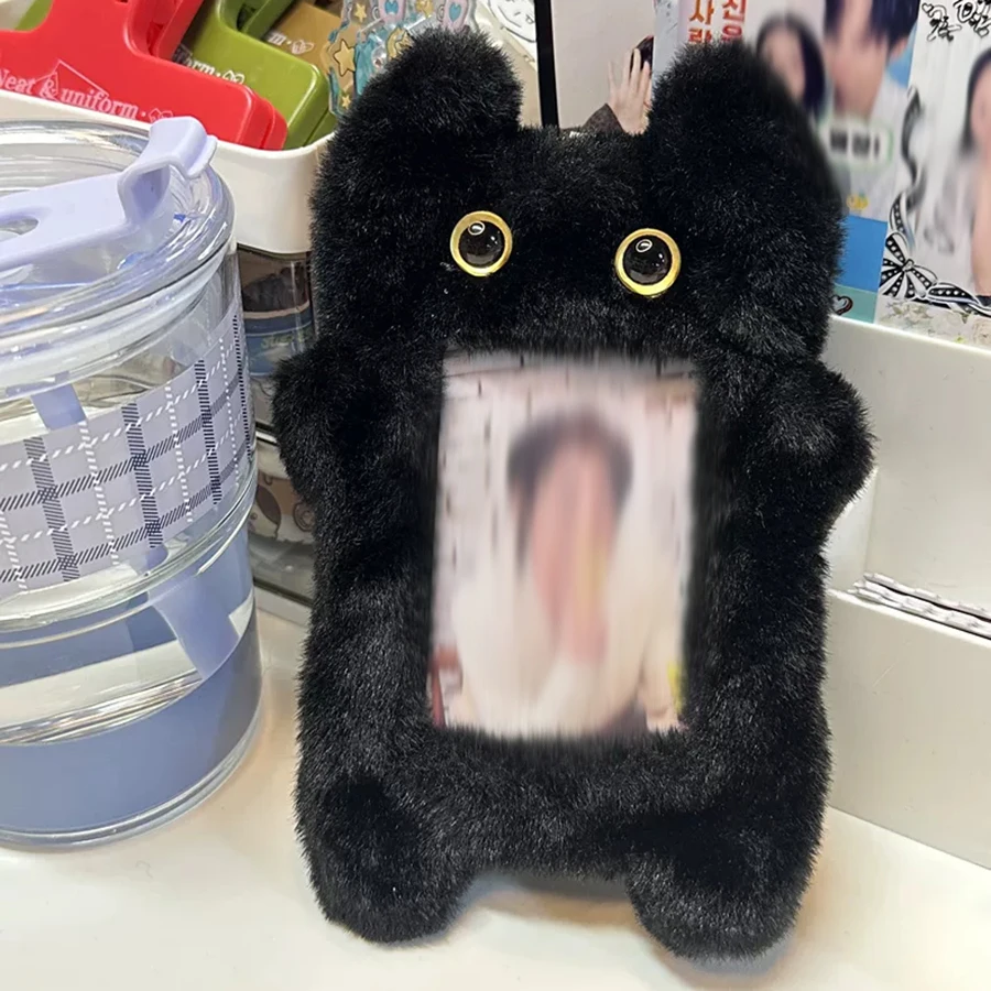 1pcs Lovely Plush Photocard Holder Kpop 3inch Photo Sleeve Pendant Protective Case Student Cover 5