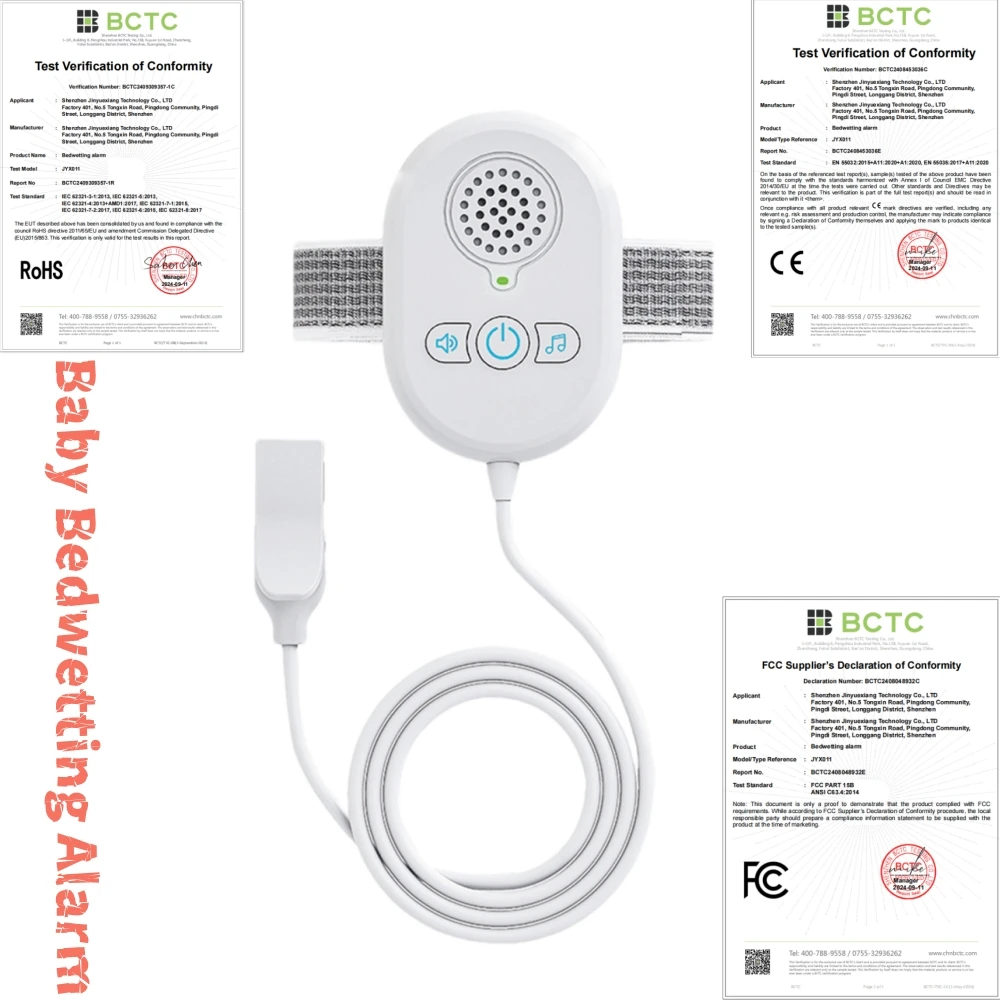 Baby Bedwetting Alarm Bedwetting Sensor Monitor With Loud Sound Strong Vibration Children Pee Alarm Toilet Training