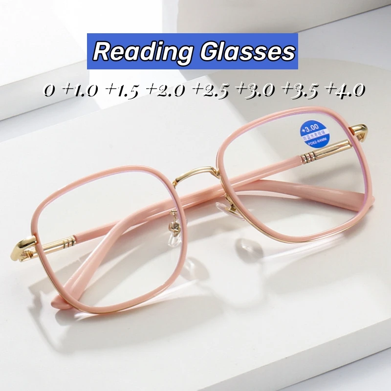 

Unisex Blue Light Blocking Presbyopic Glasses Women Men Fashion Luxury Far Sight Eyeglasses Hign Definition Lens Reading Eyewear