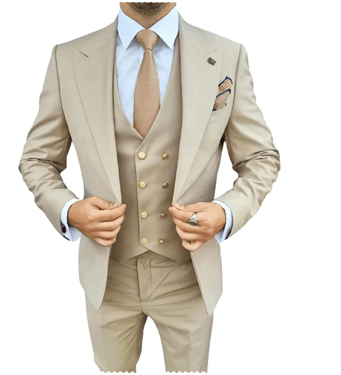 

Smart Men Suits One Button Costume Homme Wedding Jacket Vest Pants Tuxedo Terno Masculino Slim Fit Blazer Prom Groom