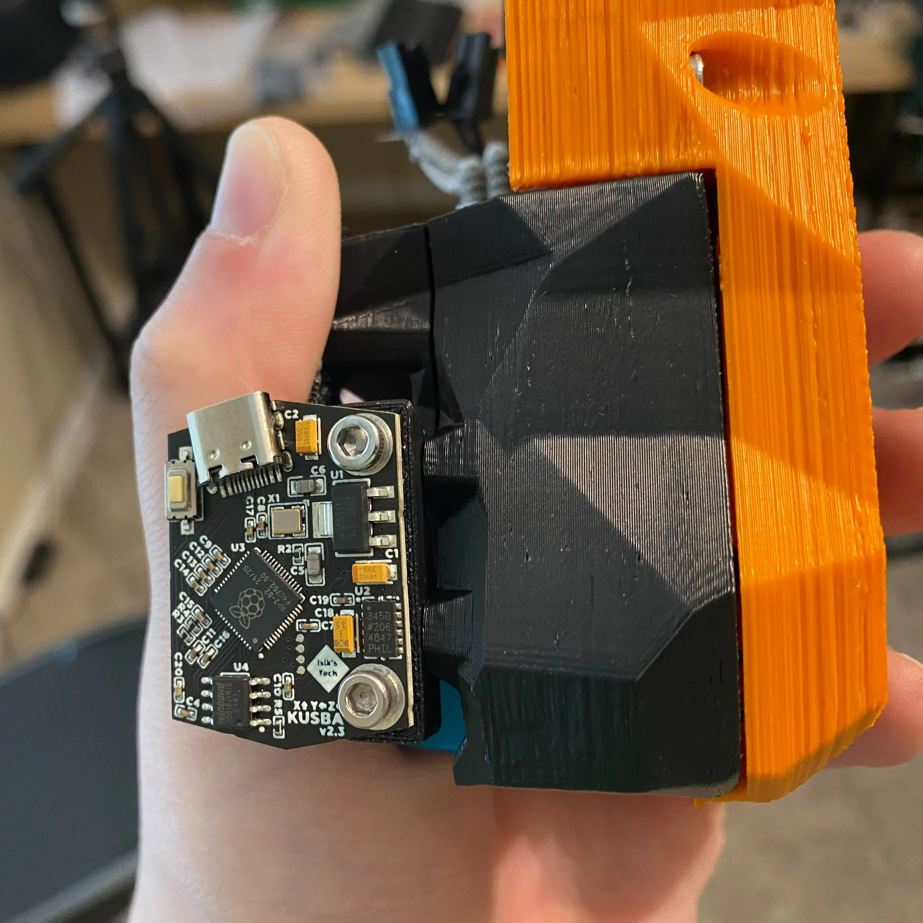 Kusba Acelerômetro Usb para Impressora 3d Klipper Projetado pela Xbst e Isiks Tech para Voron Pcb V2.3 2.4