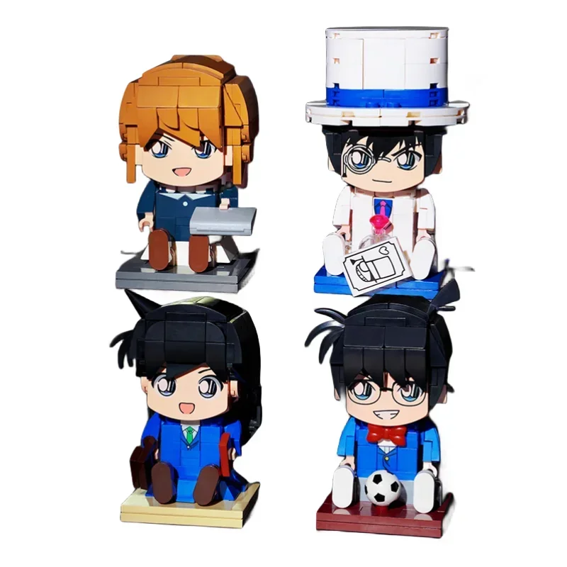 

Detective Conan Building Blocks Conan Edogawa Rachel Moore Kaitou Kiddo Anita Hailey Assembled Model Ornament Toy Holiday Gift