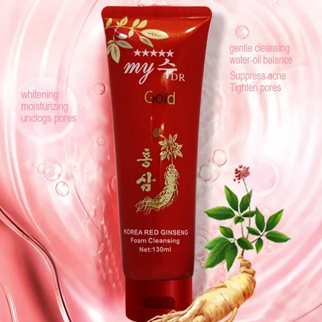 130ml Korean Red Ginseng Cleanser Deep Cleansing Moisturizing Brightening Anti-acne Balancing Oil face wash face cleanser 3
