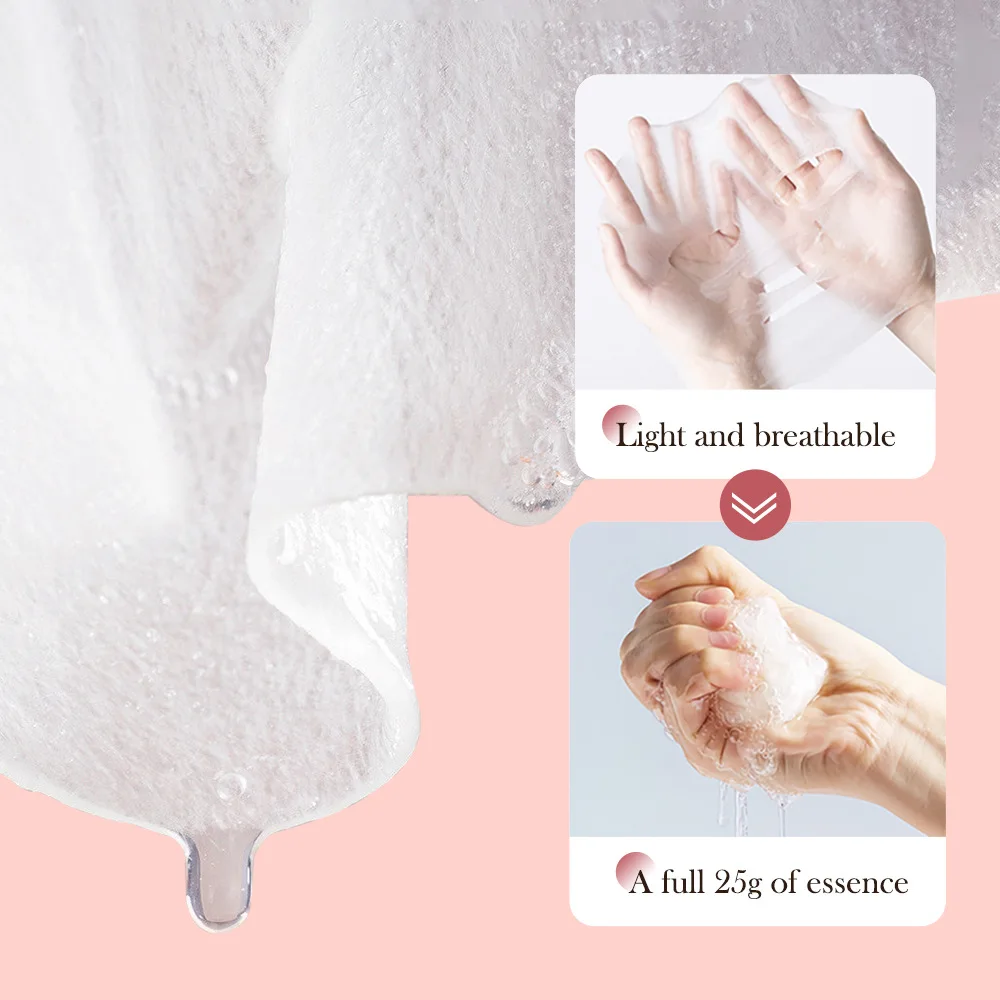 5/10pcs SADOER Peach Lactobacillus Face Mask Moisturizing Brightening Hydrating Nourishing Firming Facial Masks Face Skin Care